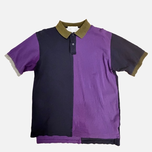 Izod Other - Vintage Izod Club Purple and Black Colorblock Polo Men's‎ Large Bloke Indie 90s